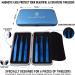 PHLASH TOOLS Pack of 6 Eyelash Extension Tweezers Set - Professional Japanese Stainless Steel Kit for Precision Lash Application - Curved, Straight, Isolation, L-Type, Volume Tweezers - Blue - Buy Online on GoSupps.com