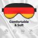 Germany Flag Eye Mask - Soft & Adjustable Nighttime Comfort | Unisex Black Sleeping Mask for Travel & Sleep Aid - Buy Online on GoSupps.com
