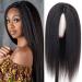 Veravicky Kinky Straight Lace Front Wigs Human Hair for Black Women, 24 inch 13x4 Yaki Straight Lace Frontal Wigs Pre Plucked Hairline with Baby Hair 150% Density Virgin Human Hair Glueless Lace Wig 24 Inch Kinky Straight