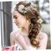 Housoutil Bridal Hair Accessories Hair Comb Hair Side Comb Hair Ornament Floral Hair Accessories Bridal Hair Clip Bridal Headpiece Women Headdress Tiara Flowers Wedding Bride Silk Flower - Buy Online on GoSupps.com