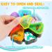 2-Piece Petal Shaped Weekly Pill Organizer - Large Compartments for Fish Oils, Supplements, Medication - Multicolor & Black - Buy Online on GoSupps.com
