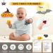 Rayshie Silicone Baby Teether Toy 2-Pack - BPA Free Teething Toy for Infants 3+ Months - Halloween Baby Chew Toys for Soothing Sore Gums - Gift for Newborn Boy and Girl - Dust Blue - Buy Online on GoSupps.com