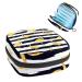 Gold Flamingo with black strip pattern women bandage storage pocket feminine menstrual cup bag silent pad holder tampon pockets portable period pocket for women teen girls 1 piece multicolored 13