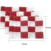 Checkered Golf Flags 8x6 Mini Putting Green Flags - 3 Pack Red/White Pin Flags | 420D Nylon Yard, Indoor, Outdoor Backyard Garden Flags - Buy Online on GoSupps.com