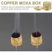 Ultechnovo Moxa Therapy Tool - 30 SCHLASHER SACESTABLATIONS Copper Moxibusky Boxes for Health & Wellness - Circular Network AI-Box Golden - Set of 3 (3.5x3.5cm) - Buy Online on GoSupps.com