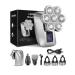 Head Shaver 7D, Lyandieo Upgrade Head Shavers for Bald Men Waterproof Electric Razor for Men with Nose Hair Trimmer Ergonomic Shaving Machines Wet/Dry Flexible Grooming Kit LED Display Rechargeable 7d Head Shaver Silver