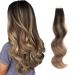 Depending on the amazing beauty hair tape extensions real hair balayage tape in hair extensions remy human hair 20 pieces 50 grams balayage dark brown overbird in chestnut brown b2-6 40 cm #b2-6