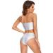 Gatielzana Metallic Booty Shorts - Shiny High Waisted Bottoms for Raves & Festivals - Small Silver - Buy Online on GoSupps.com
