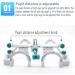 Optical Lens Optical Optometry 48-80mm Fully Adjustable Trial Frame Lightweight Eye Optometry Lens Frame inserted into The 4 frames for Glasses Shops Vision Health Centers - Buy Online on GoSupps.com