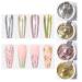 VERONNI Glitter Gel Nail Polish Chrome Platinum Glitter Gel Nail Polish Set   Sparkly Shiny Silver Gold Pink Champagne 4 Colors Nail Art Painting Drawing Home DIY Manicure Nail Salon