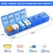 Small Pill Organizer 7 Day 2 Pack - Travel Friendly Weekly Vitamin Case (Blue) - 2pc - Buy Online on GoSupps.com