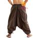 SARJANA HANDICRAFTS Men's Cotton Harem Yoga Pants - Brown | One Size Genie Boho Baggy Style - Buy Online on GoSupps.com