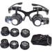 Lightweight Magnifying Glass with Led Light 10 Times 15 Times 20 Times 25 Times High-Definition Binocular Head-Mounted Magnifier Used for Repaiclocks and Reading Lofty Ambition - Buy Online on GoSupps.com