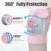 Women's Knee Support Brace for Arthritis Relief - Adjustable Straps - Pink-Grey - M-XXL (15 to 22 inches) - Buy Online on GoSupps.com
