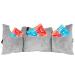 MOYOAMA Post Mastectomy Pillow - Recovery After Breast Cancer Surgery, Breast Augmentation - Lightweight Post Surgery Pillow with 4 Built-in Pockets to Support Healing - Breast Cancer Gifts for Women Grey Plush