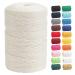 Macrame Cord  DAOFARY 100% Natural Cotton Rope 3mm x 328 Yards 4 Strand Twisted Macrame Rope Cotton Twine String for DIY Crafts Knitting Dream Catcher Plant Hanger Wedding Decor Beige