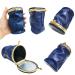 Buy Dark Blue Leather Lipstick Pouch - Mini Cosmetic Bag with Mirror | Portable Foldable Makeup & Coin Purse for Travel - Buy Online on GoSupps.com