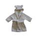 Leela Cotton Baby Children's Bathrobe Organic Cotton with Hood Terry Cloth 74-80 Natural