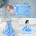 Funmo Baby Hooded Towel 70x140 cm - Soft Super Absorbent Bath Towel for Kids (0-5 Years) - Cute Blue Design - Buy Online on GoSupps.com