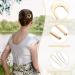 Bekecidi 4 Pieces Classic French Hair Pins Metal U Shaped Hair Pin Hair Fork Elegant Hair Clips Sticks Prong Chignon Pins for Buns Women Girls DIY Hairstyle Accessories (Gold Silver) - Buy Online on GoSupps.com