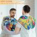 Colorful Dog Paw Prints Beard Bib Apron | Hair Catcher for Men | Perfect Father's Day & Christmas Gift for Dad | Includes 2 Suction Cups - Buy Online on GoSupps.com