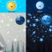 1134PCS Glow in The Dark Stars and Moon Stickers - DIY Luminous Rocket and Planets Wall Decor for Kids Bedroom - Green (Blue) - Buy Online on GoSupps.com