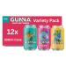 Gunna Immune Boosting Fizzy Drinks Variety Pack of Soft Drinks Natural Vegan Sparkling Soft Drinks Lemonade Cans Tropical Raspberry Mint Flavours 330ml x 12 Variety Pack 12 x 330ml