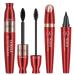 AZLESLOG Black Waterproof Eyeliner and 4D Silk Fiber Mascara set  No Clumping  Long-lasting  Creates Natural-Looking Brows and Stays on All Day