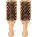 Jiawu Beard Brush - Double-Sided Ergonomic Bristle Brush for Home Salon & Pet Care | Skin-Friendly & Portable - Buy Online on GoSupps.com