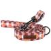 Unique Style Paws Halloween-Hundeleine checkered robust durable cotton training leash for small medium-sized and large dogs XS leash pumpkin with brown grille