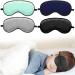 4 Pieces Eye Mask for Sleeping Kids Smooth Silk Soft Eye Cover with Adjustable Strap Blindfold for Sleeping Blocking Out Lights Childhood Kids Gift for Boys Girls (Black  Gray  Blue  Green)