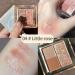 Mini Milk Tea Shimmer Eye Shadow Plate | Student Makeup Waterproof Luminous High Flash Stick - D One Size - Buy Online on GoSupps.com