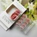 24 Pcs Gradient Pink French Tip Press on Nails with Rhinestones & Flowers - Medium Square False Nails for Women - Buy Online on GoSupps.com