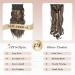 Feshfen Clip-In Hair Extensions - 4PCs Synthetic Wavy Extensions Chocolate Brown & Caramel Blonde Highlights - 50 cm for Women - Buy Online on GoSupps.com