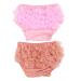 HOOLCHEAN Baby Infant Girls 2PCS Set Tulle Ruffle Bloomer 6-12 Months Pink & Dusty Pink