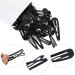 40 Piece Snap Hair Clips Set - Large Metal Nonslip Barrettes for Women and Girls - Hair Pins Hair Accessories (Black) - Sizes: 3.5 3.1 2.8 2.4 2 - Durable and Stylish - Buy Online on GoSupps.com