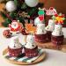 Boweurois 32Pcs Merry Christmas Cupcake Toppers Winter Christmas Birthday Party Decorations for Girls Boys Cute Christmas Cake Decorations Christmas Baby Shower Party Supplies - Buy Online on GoSupps.com