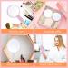 Bucherry 2 Pcs Rhinestone Hand Mirror - Wedding Bling Makeup Mirrors for Women - Pink White Round Design - Buy Online on GoSupps.com