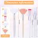 Honeydak 32 Pcs Face Mask Fan Brush Set | Soft Flat Head Facial Brush | Esthetician & Cosmetic Makeup Tools for Eyelash Extension, Mud & Clay Mask Application | Pink White - Buy Online on GoSupps.com