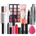 All In One Makeup Kit Full Makeup Essential Starter Kit for Beginners or Pros Multi-purpose Makeup Kit Makeup Gift Set for Women 15 Colors Eyeshadow Palette Lip Gloss Foundation Eyebrow Pencil 15colors set
