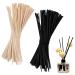 Vossot 100 pieces of fragrance sticks black + nature room fragrance chopsticks 20cm x 3mm fragrance ratta rattan sticks for room fragrance Reed Diffuser Aroma diffuse stick for essential oils in the home office hotel spa
