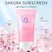 Sakura Sun Cream SPF 50 Sunscreen SPF 50 Sun Protection Over Makeup SPF 50 Face Moisturiser Non-Greasy + Lightweight With Hyaluronic Acid & Centella Sunscreen Against UVA & UVB  - Buy Online on GoSupps.com