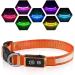 Buy Luminous LED Dog Collar - Adjustable Waterproof 7 Color Changing Light for Night Safety - Fits Small Medium & Large Dogs (38-50cm) - 2022 Orange - Buy Online on GoSupps.com