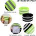 Rafiyu 8-Piece Bicycle Pants Bracket - Elastic Reflective Straps with Velcro for Outdoor Jogging & Cycling - Green & Black Safety Bracelet (35 x 5 cm) - Buy Online on GoSupps.com