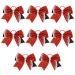 8" Glitter Red Cheer Bows - CEELGON Large Shiny Red Rhinestone Black Cheer Hair Bows 8PCS Ponytail Holder Handmade for Cheerleader Girls Softball Sports -Pack of 8 -Red/Black 8 Inch Glitter Red/Black(Pack of 8)