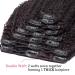 Elailite Afro Hair Clip-In Extensions - Remy Kinky Curly 20cm - 8 Set Double Tresse Natural Black #1B - 95g Whole Head Solution - Buy Online on GoSupps.com