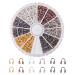 PandaHall Elite 540 Pcs 6 Colors Brass Wire Guardian Wire Cable Protector U Shape Wire Guard Loops for Earring Bracelet Jewelry Making 5x4x1mm 6 Colors-540 Pcs