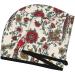 Hair Towel Wrap - Quick-Drying Turban with Button | Dark Enchanted Flowers & Birds Design - Buy Online on GoSupps.com