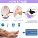 2 Pairs Moisturizing Socks Gel Heel Socks Toe Open Socks Relieve Heel Pain Comfortable Soft Vented Moisturizing Socks Suitable for Male and Female Day Night Care Skin Dry Cracked High Heel Purple_Skin - Buy Online on GoSupps.com