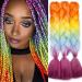 Tess Braids Extensions Blue 60 cm Jumbo Braids KanCalon Kunsthaar for the braid Box Braids Hair extension Braid 100g/bundle Ombre Hair Braids Extension (1 piece orange/blue/red) 60 cm (1 piece) orange/blue/red